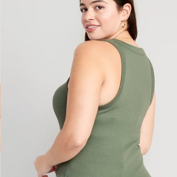 Army Green Cute Tank - Picture 2 of 6